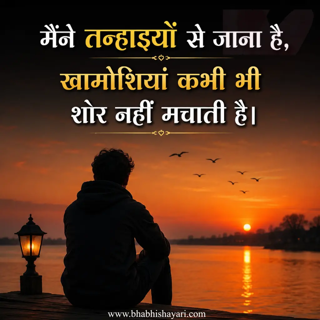 Alone Heart Touching shayari In Hindi image