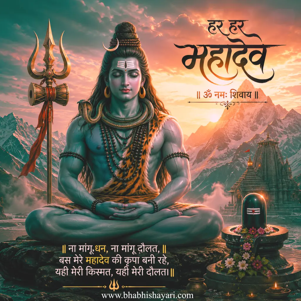 Best Attitude Mahadev Shayari In hindi Images