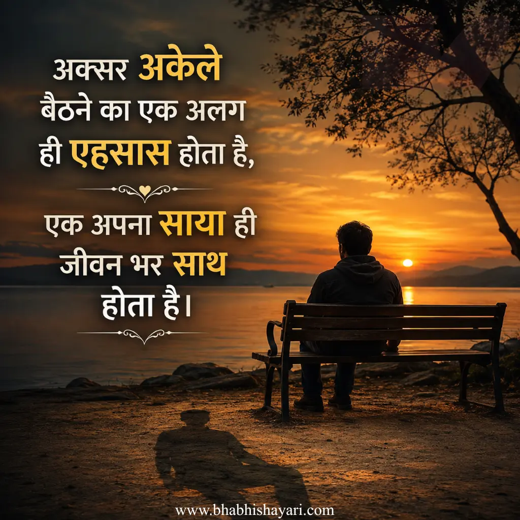 New Alone Heart Touching shayari In Hindi image